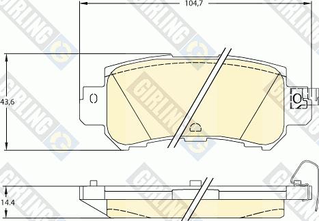 Girling 6135395 - Brake Pad Set, disc brake www.autospares.lv