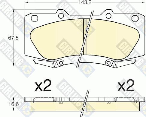 Girling 6135349 - Brake Pad Set, disc brake www.autospares.lv