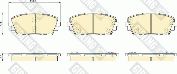 Girling 6135359 - Bremžu uzliku kompl., Disku bremzes autospares.lv