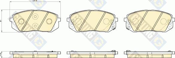 Girling 6135309 - Bremžu uzliku kompl., Disku bremzes autospares.lv