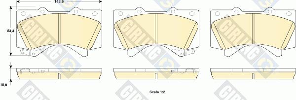 Girling 6135249 - Bremžu uzliku kompl., Disku bremzes www.autospares.lv