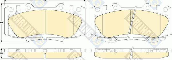 Girling 6135289 - Brake Pad Set, disc brake www.autospares.lv