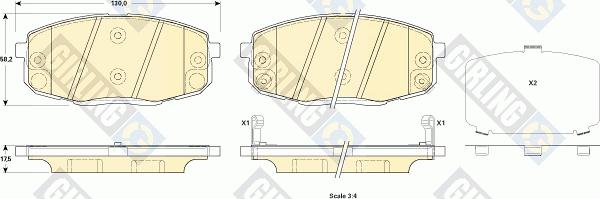 Girling 6135239 - Тормозные колодки, дисковые, комплект www.autospares.lv