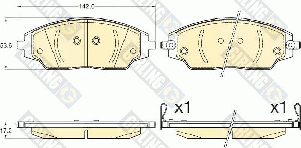 Girling 6135796 - Bremžu uzliku kompl., Disku bremzes autospares.lv