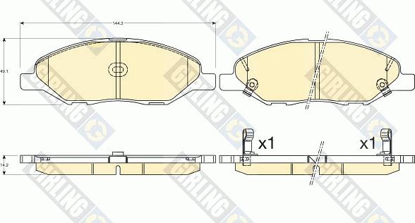 Girling 6135776 - Bremžu uzliku kompl., Disku bremzes autospares.lv