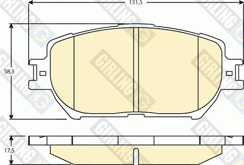 Girling 6136286 - Bremžu uzliku kompl., Disku bremzes www.autospares.lv