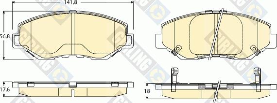 Girling 6136276 - Bremžu uzliku kompl., Disku bremzes www.autospares.lv