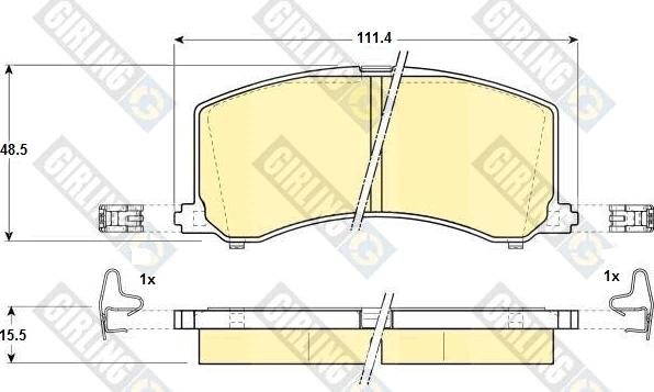 Girling 6130919 - Тормозные колодки, дисковые, комплект www.autospares.lv