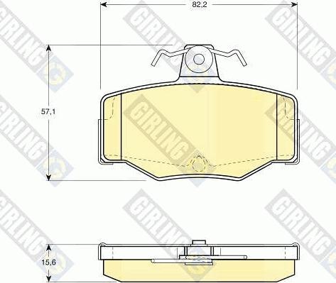 Girling 6130921 - Тормозные колодки, дисковые, комплект www.autospares.lv