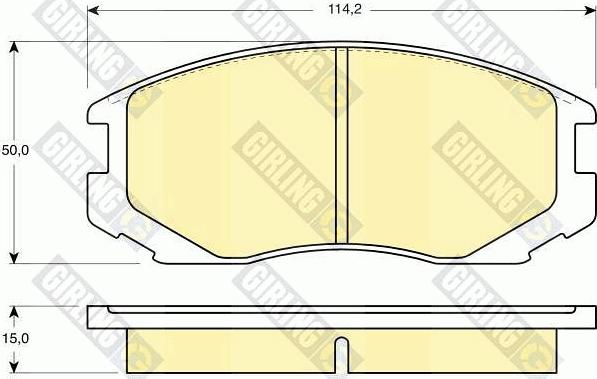 Girling 6130469 - Тормозные колодки, дисковые, комплект www.autospares.lv