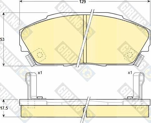 Girling 6130349 - Brake Pad Set, disc brake www.autospares.lv