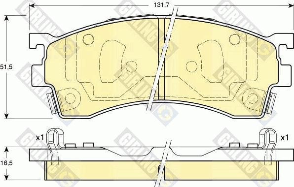 Girling 6131929 - Bremžu uzliku kompl., Disku bremzes autospares.lv