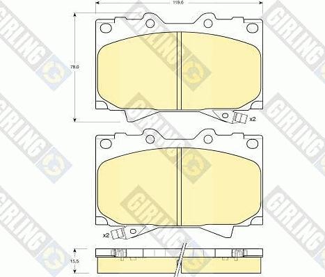 Girling 6131979 - Brake Pad Set, disc brake www.autospares.lv