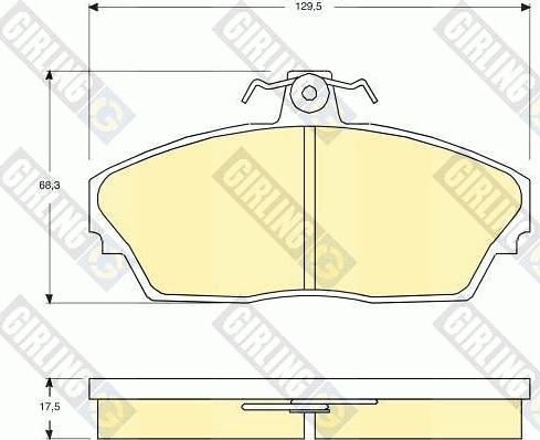 Girling 6131481 - Bremžu uzliku kompl., Disku bremzes www.autospares.lv