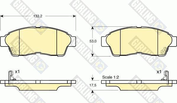 Girling 6131479 - Bremžu uzliku kompl., Disku bremzes autospares.lv