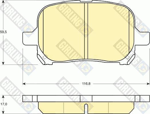 Girling 6131529 - Brake Pad Set, disc brake www.autospares.lv