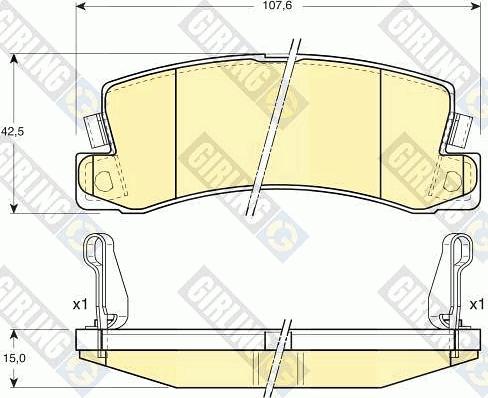 Girling 6131649 - Brake Pad Set, disc brake www.autospares.lv