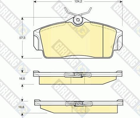 Girling 6131681 - Bremžu uzliku kompl., Disku bremzes autospares.lv