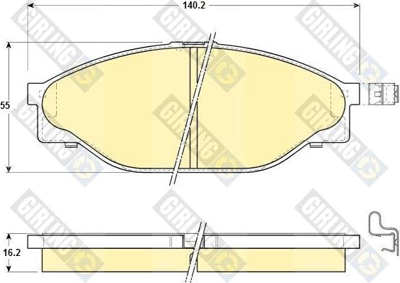 Girling 6131099 - Bremžu uzliku kompl., Disku bremzes www.autospares.lv