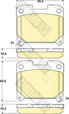 Girling 6131059 - Bremžu uzliku kompl., Disku bremzes www.autospares.lv