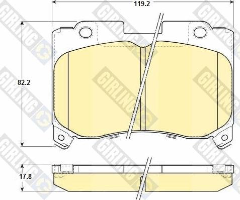 Girling 6131069 - Brake Pad Set, disc brake www.autospares.lv