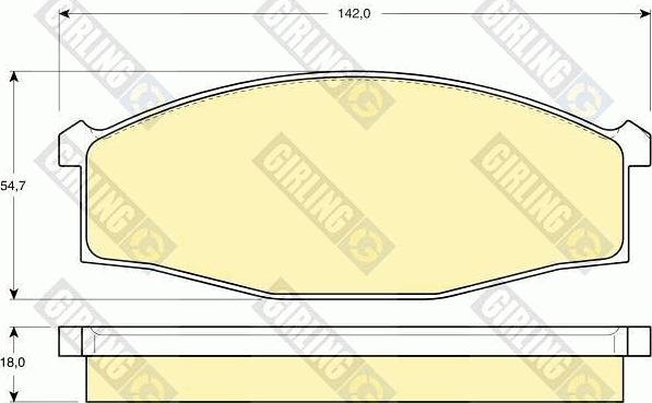 Girling 6131179 - Bremžu uzliku kompl., Disku bremzes www.autospares.lv