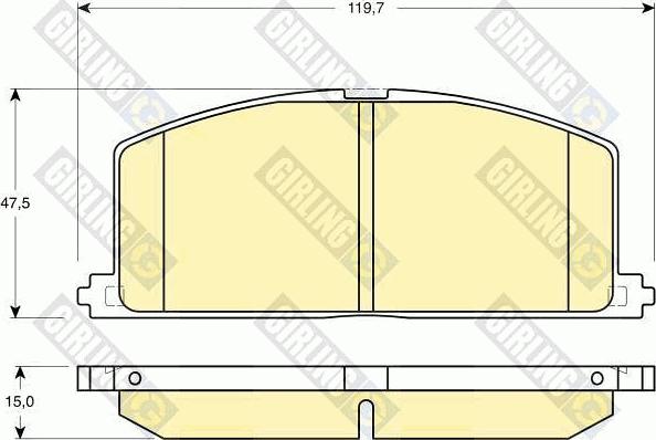 Girling 6131849 - Brake Pad Set, disc brake www.autospares.lv