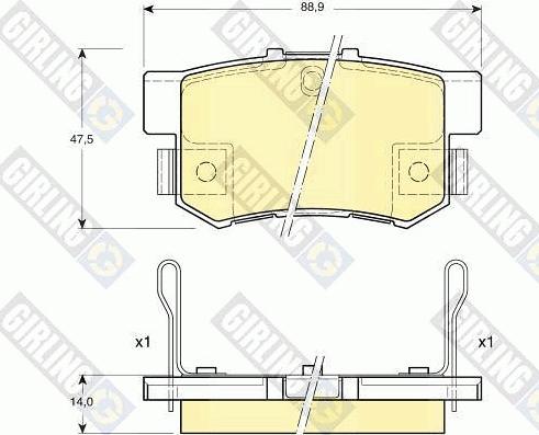 Girling 6131759 - Bremžu uzliku kompl., Disku bremzes autospares.lv