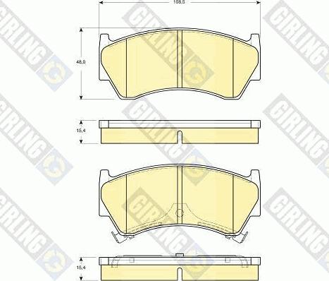 Girling 6133919 - Brake Pad Set, disc brake www.autospares.lv