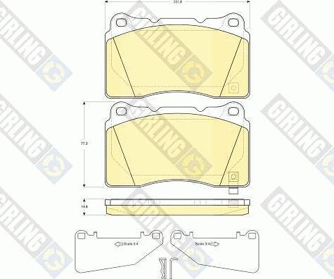 Girling 6133499 - Bremžu uzliku kompl., Disku bremzes autospares.lv