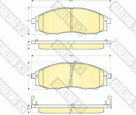 Girling 6133409 - Bremžu uzliku kompl., Disku bremzes www.autospares.lv