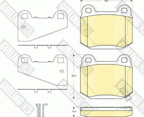 Girling 6133509 - Bremžu uzliku kompl., Disku bremzes www.autospares.lv