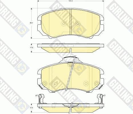 Girling 6133529 - Тормозные колодки, дисковые, комплект www.autospares.lv