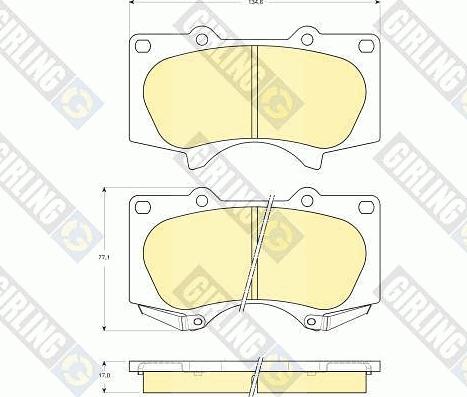 Girling 6133649 - Bremžu uzliku kompl., Disku bremzes www.autospares.lv