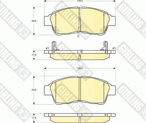 Girling 6133009 - Brake Pad Set, disc brake www.autospares.lv