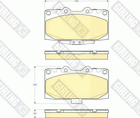 Girling 6133079 - Brake Pad Set, disc brake www.autospares.lv