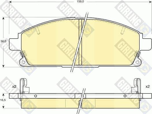 Girling 6133129 - Bremžu uzliku kompl., Disku bremzes www.autospares.lv