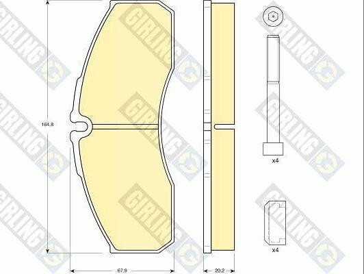 Girling 6133854 - Brake Pad Set, disc brake www.autospares.lv