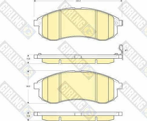 Girling 6133809 - Bremžu uzliku kompl., Disku bremzes autospares.lv