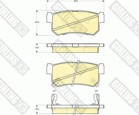 Girling 6133829 - Brake Pad Set, disc brake www.autospares.lv