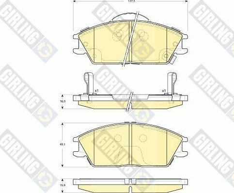 Girling 6133319 - Bremžu uzliku kompl., Disku bremzes autospares.lv