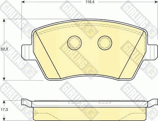 Girling 6133321 - Brake Pad Set, disc brake www.autospares.lv