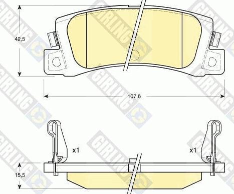 Girling 6133299 - Brake Pad Set, disc brake www.autospares.lv