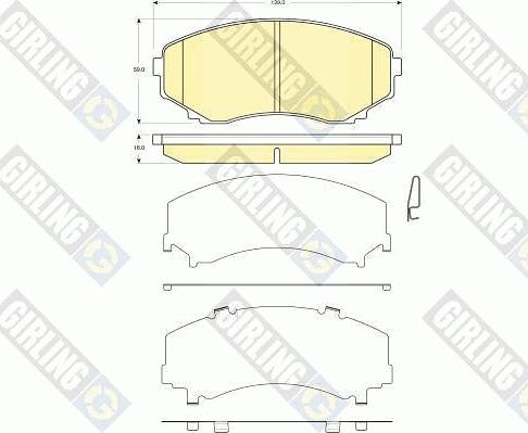 Girling 6133269 - Тормозные колодки, дисковые, комплект www.autospares.lv