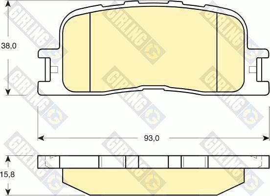 Girling 6133749 - Brake Pad Set, disc brake www.autospares.lv