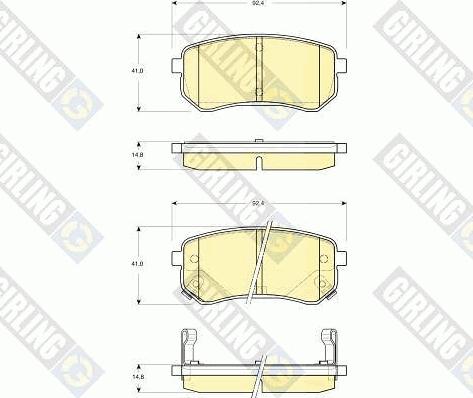 Girling 6133709 - Bremžu uzliku kompl., Disku bremzes www.autospares.lv