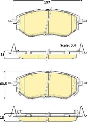 Girling 6133729 - Bremžu uzliku kompl., Disku bremzes autospares.lv