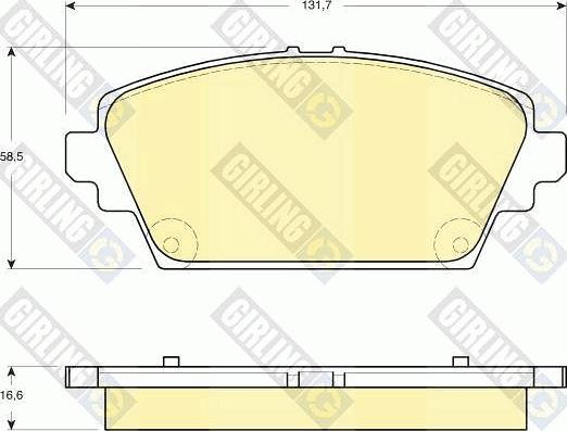 Girling 6132919 - Bremžu uzliku kompl., Disku bremzes autospares.lv