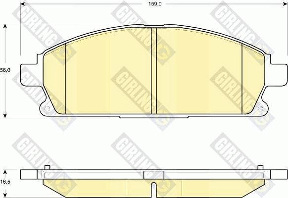 Girling 6132939 - Тормозные колодки, дисковые, комплект www.autospares.lv