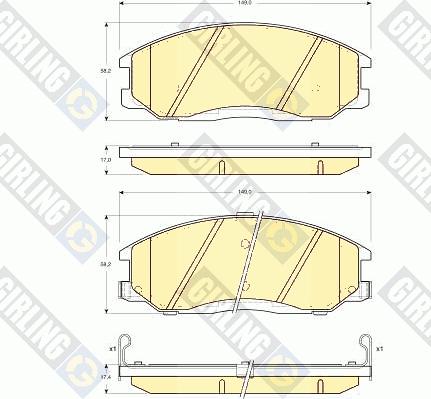 Girling 6132449 - Bremžu uzliku kompl., Disku bremzes www.autospares.lv